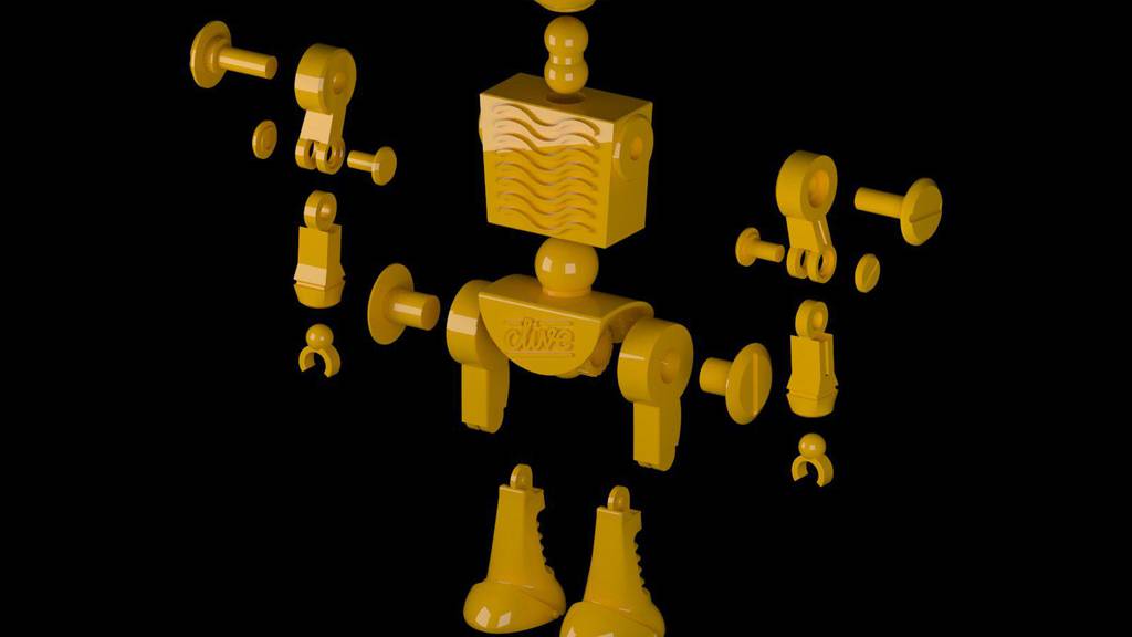SLA 3D Printed Robots Branding Values 15